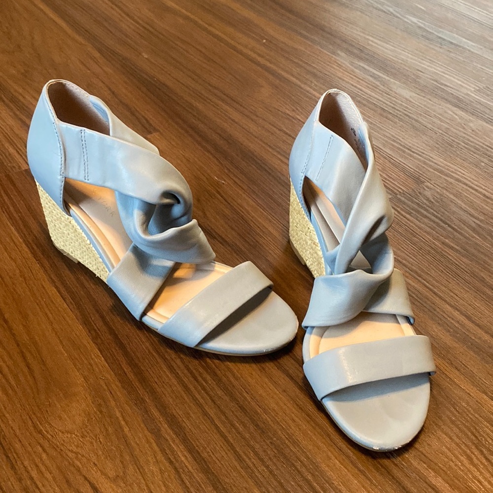 Preston and York Sky Blue Wedges